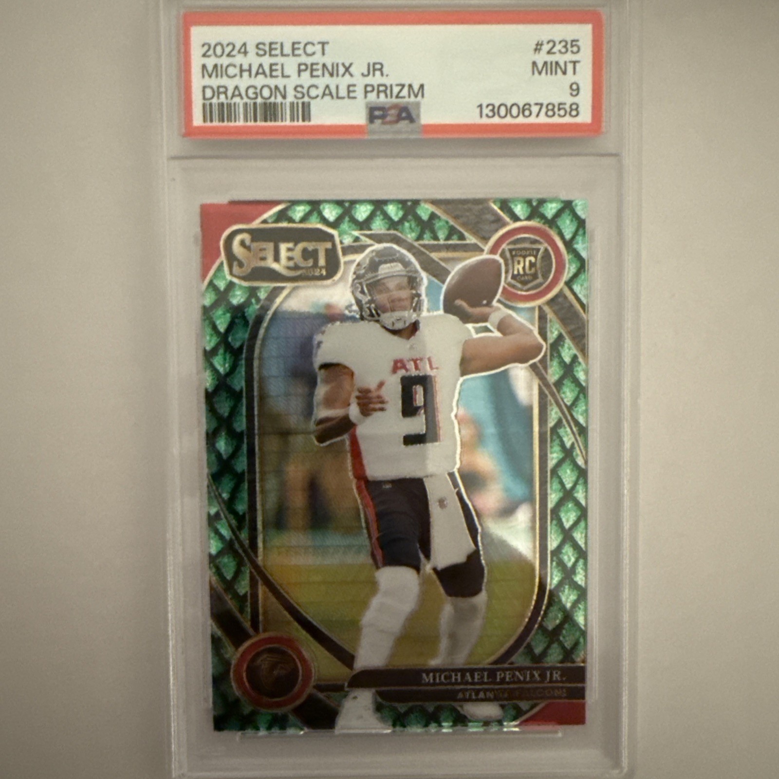 2024 Panini Select -Club Level Michael Penix Jr #235 Dragon Scale Prizm /81 (RC)