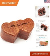 Rustic Wood Ring Box – Personalized Mr & Mrs Keepsake for Special Occasions