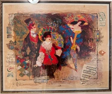 Alexander Galtchansky & Tanya Wissotzky Framed Serigraph 'Passing Thought' 24x20