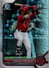 2022 Bowman Chrome #BCP-205 Adrian Placencia Prospects Mojo Refractor