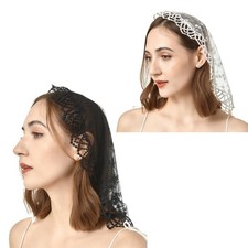 Elegant Lace Mantilla Veil Church Head Scarf Catholic Bride Veil for Wedding
