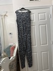 Zenana Women's Leopard Print Sleeveless V-Neck Jumpsuit Elastic Waist L Gray — photo 4