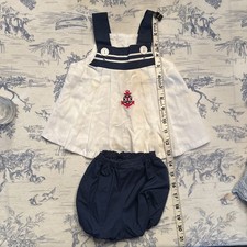 Vintage Baby Girl Sailor dress size Large 9 months Made in the USA