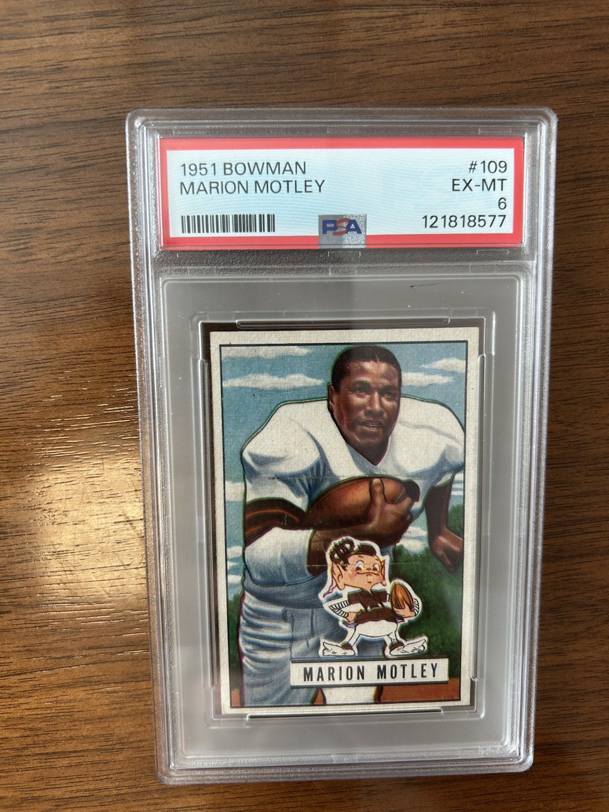 1951 Bowman Marion Motley #109 Browns HOF “ Looks Nicer” Hall Of Fame PSA 6 🏈