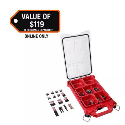 MILWAUKEE  Impact Duty Alloy Steel Screw Driver Bit Set with PACKOUT Case (100-P
