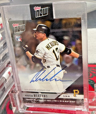 2018 TOPPS NOW #225A AUSTIN MEADOWS AUTO CARD #51/99 2 HITS PIRATES MLB DEBUT