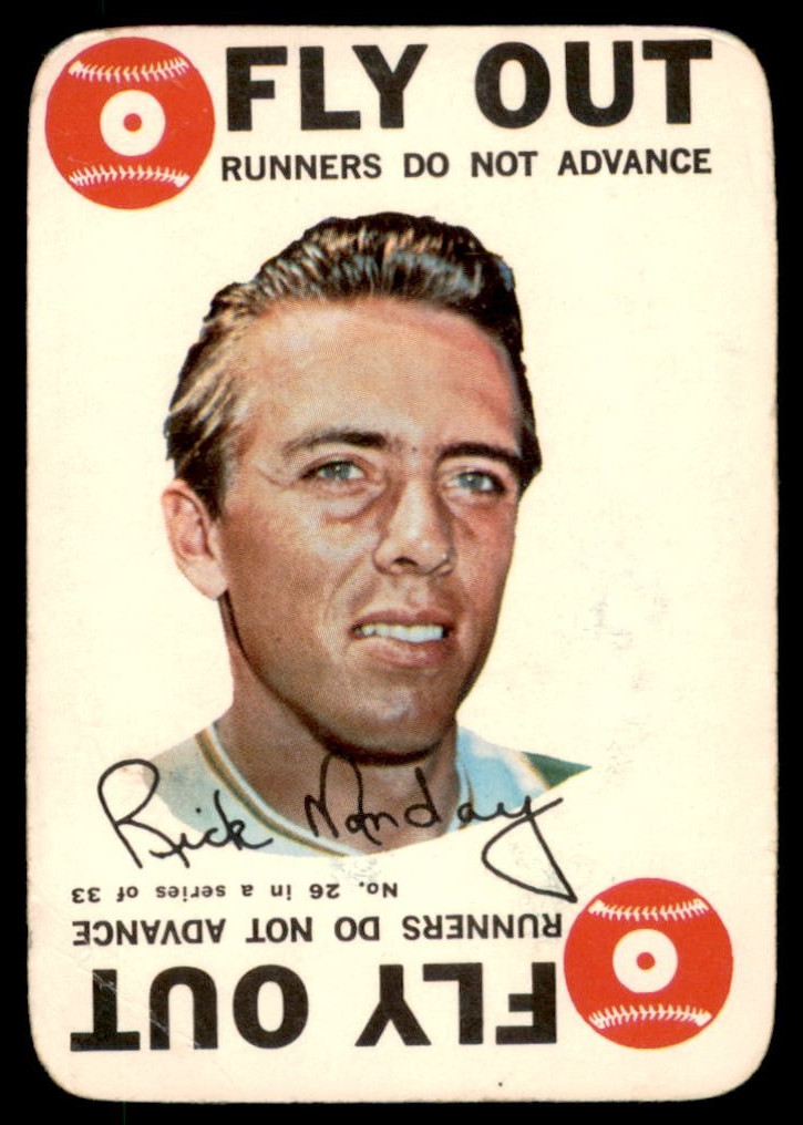 1968 Topps Game #26 RICK MONDAY  Athletics  VGEX