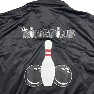 Retro KingPins Men's Embroidered "John" Bowling Shirt Brown/Black • USA • XL