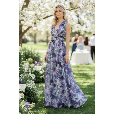 JS COLLECTIONS DRESS L GOWN MOTHER OF THE BRIDE FORMAL EVENING WEDDING GUEST