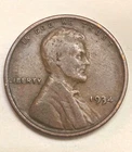 Photo of a 1934-P Lincoln Wheat Cent from an eBay sale