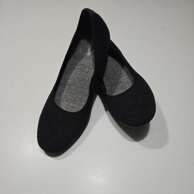 Allbirds Tree Breezers Ballet Flats Size 10 Knit Slip On Shoe Black Washable