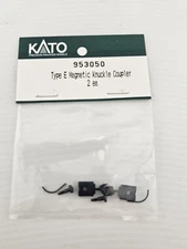 Kato HO 1:87 Scale Type E Magnetic Knuckle Coupler Black (2pc) #953050 NIP Parts