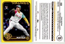 Yuki Matsui 2024 Topps Update Yellow US8 Padres RC Rookie