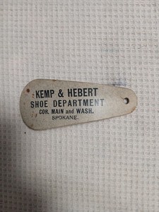 Vintage Spokane Washington Kemp & Hebert Shoe Department Shoe Horn