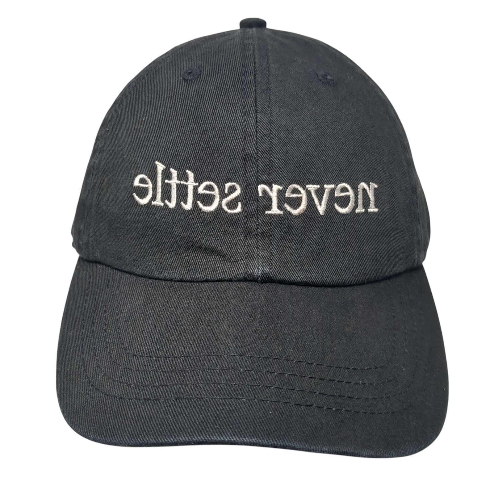 Never Settle Slideback Baseball Cap Black One Siz… - image 1
