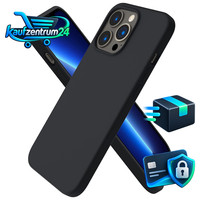 HandyhüLle Silikon Schwarz FüR Iphone 13 Pro 6,1 Zoll SchutzhüLle Case