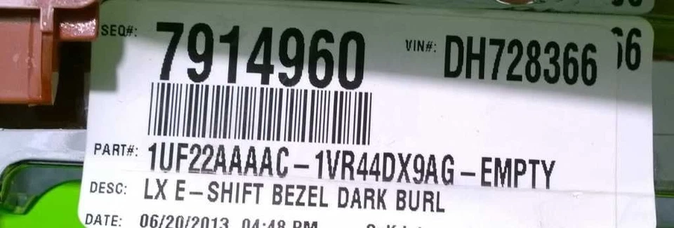 Bisel de cambio de marchas de piso Chrysler 300 12-14 OEM 3970-7 Foto 3 de 3
