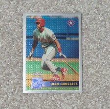 Topps 1996 Chrome Juan Gonzalez Texas Rangers Baseball Card #129 Base Set
