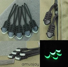 5) Paracord Zipper Pulls - 5.11 Tactical Rush Back Packs Molle Bags- Black