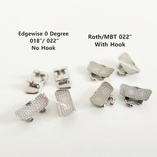10Kits Dental 1st Molar Brackets Wide Big Metal Bracket Roth MBT 022 Hooks Mesh