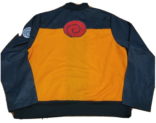Vintage Naruto Shippuden Full Zip Jacket Mens Large Black Orange Anime 2002 Y2K - Picture 4 of 11