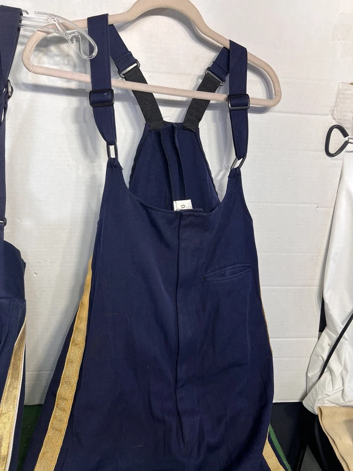 6 Uniformes de Banda de Marcha Escolar De Colección Azul Baberos Pantalones Mono Disfraz Foto 2 de 4