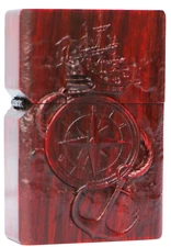 Natural Rosewood Carved Navigator Lighter Box For Zippo Insert Kit(Case Only)