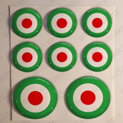 Iran Air Force Stickers Roundel Cockade 3D Adhesive Flag Resin Domed