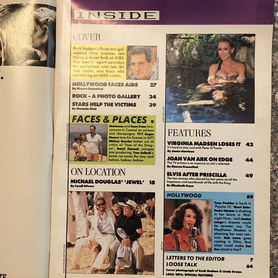 US Weekly Magazine AIDS Hollywood Rock Hudson Elvis' Other Women October 7 1985 - Image 2 of 4