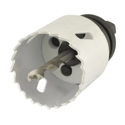 44mm HSS Hole Saw Holesaw Bi-Metal Blade Cutter Drill And Drill Adaptor Arbor