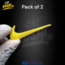 Swoosh Patch Embroidered Swoosh Light Yellow Swoosh 2.5" Iron On Pack of 2