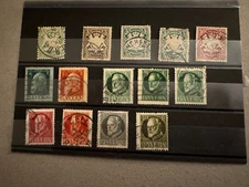 German State-Bavaria Group of 13 loose stamps Scott Cat 48/105  1881-1914