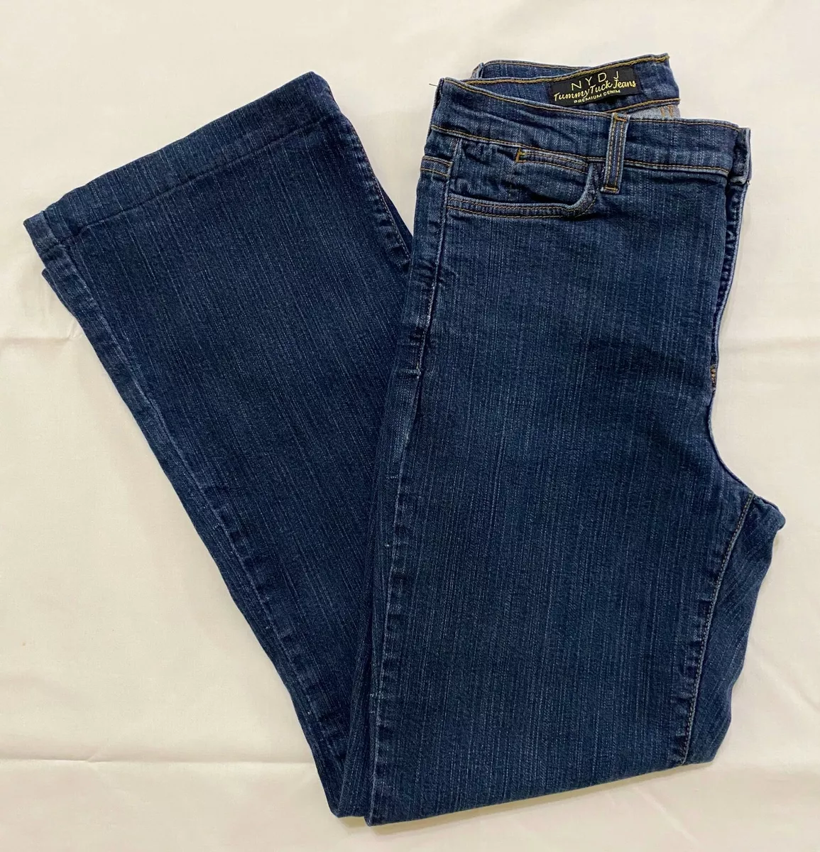 NYDJ Jeans Tummy Tuck High Rise Bootcut Style 700 Size 10 Dark Wash 30 X  30.25