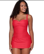 NWT Sunsets GERANIUM Sienna Swim Dress One Piece Swimsuit Sz 16