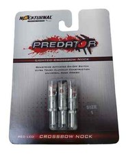 Rage Nockturnal Predator Size 1 Led Lighted Crossbow Arrow Nocks 3pk Red Nt-722