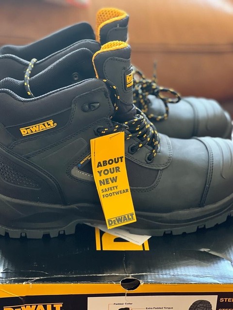 black dewalt work boots