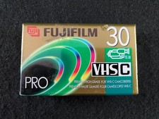 Fuji Film Pro VHS-C Premium High Grade Camcorder Blank Tape TC-30 NEW