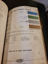 1959 DUPONT FORD SPRING COLORS PAINT CHIP SWATCH SHEET BULLETIN NO 28-A 