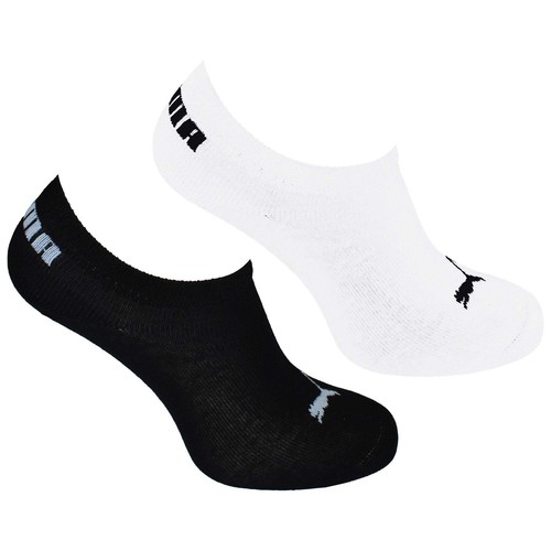 Puma 2-pack Kids White/Black Invisible Socks 906770_01 - Picture 2 of 3