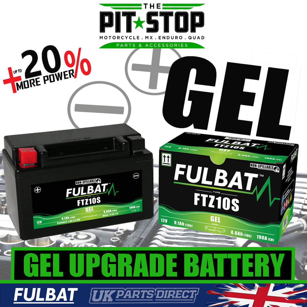 GEL UPGRADE BATTERY for Honda Forza 250 (2019-) YTZ10S FULBAT