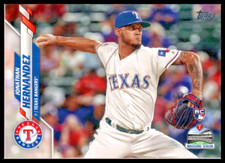 2020 TOPPS #597 JONATHAN HERNANDEZ ROOKIE CARD TEXAS RANGERS/RC. rookie card picture