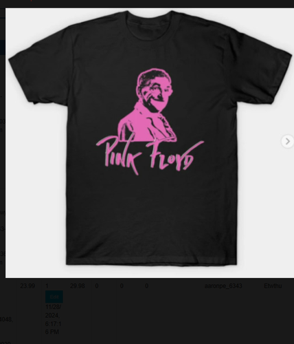 T-shirt Pink Floyd The Barber Coton Noir - Tailles S à 5XL, Manches Courtes, Motif Vintage Humoristique