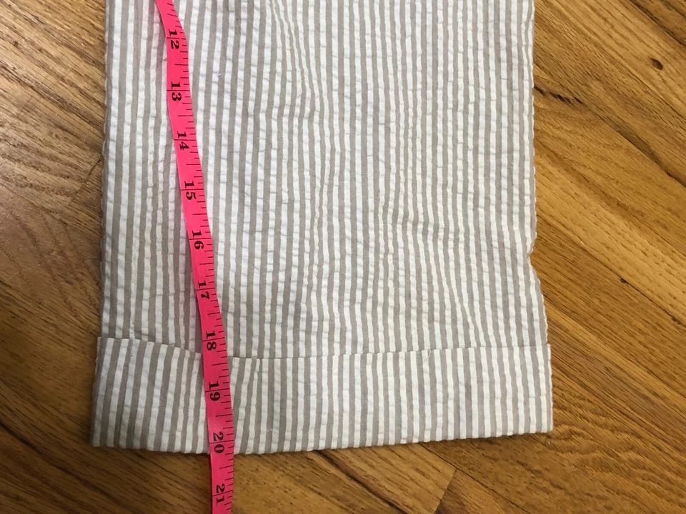 Pantalones de marinero recortados Sandro Sportswear para mujer 8 blancos/grises a rayas de algodón de tiro alto Foto 3 de 4