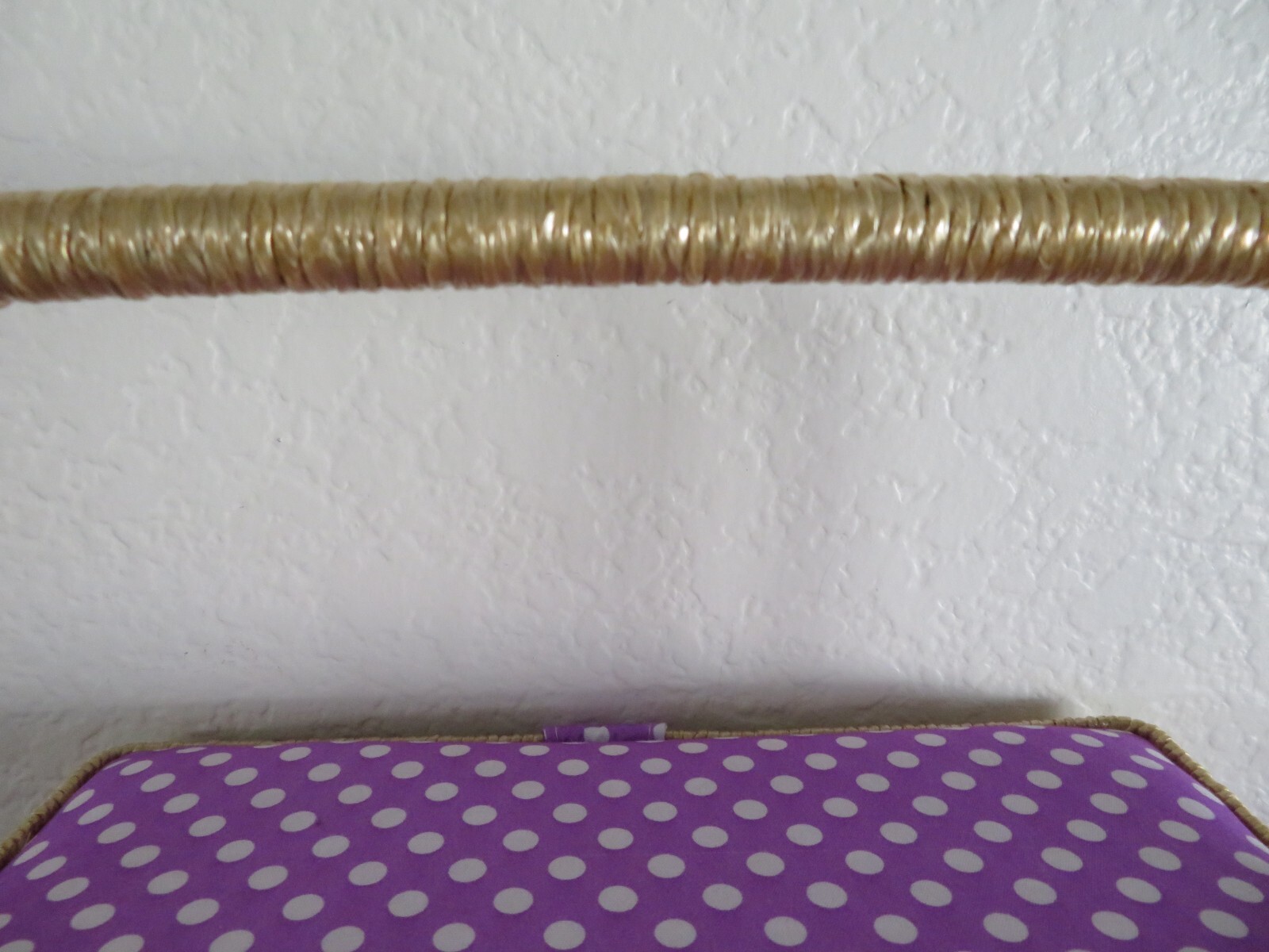 VINTAGE NEW PURPLE POKA-DOT SEWING STORAGE BOX