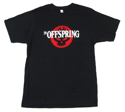 Offspring Flame Skull Black T-Shirt New 
