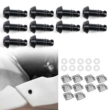 17mm And Quarter Turn Steel Fairing Bolts Studs Fit For Yamaha R1 R6 GSXR Black