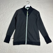 Iviva By Lululemon Perfect Your Practice Jacket Full Zip Charcoal Black Mint 14
