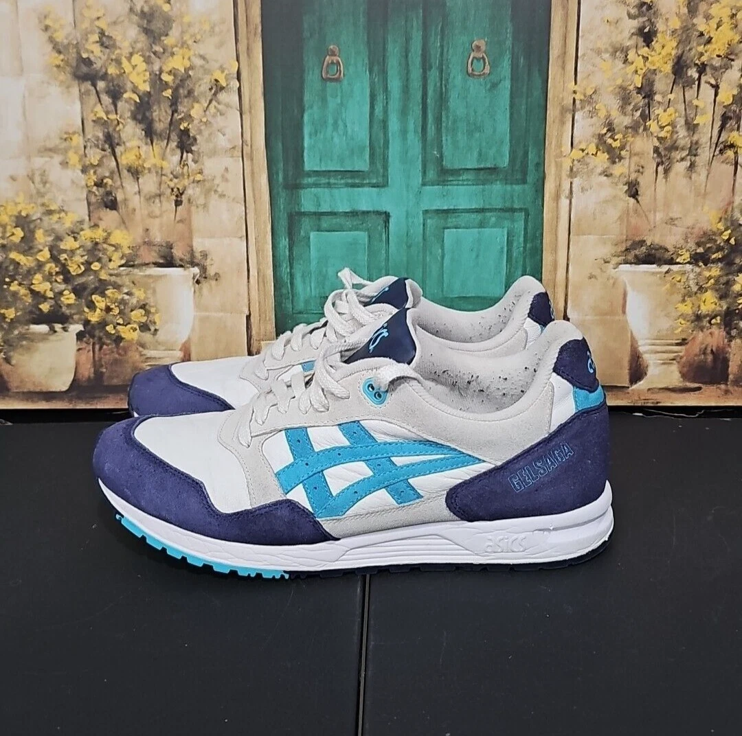 ASICS GEL SAGA WHITE AQUARIUM 1193A095-103 MEN SHOES SIZE 9.5