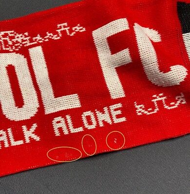 Vintage LIVERPOOL Football Soccer Club Scarf English Premier