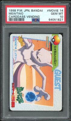 Pokemon Japanese Carddass Movie 14 Mewtwo 1998 Card Bandai FA PSA